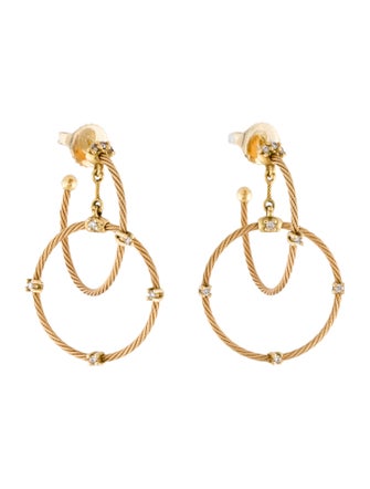 Paul Morelli 18K Diamond Double Unity Rain Chain Earrings