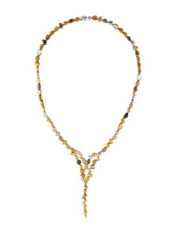Paul Morelli Collar Citrine, Moonstone, Peridot & Diamond Pebble Waterfall Lavalier Necklace