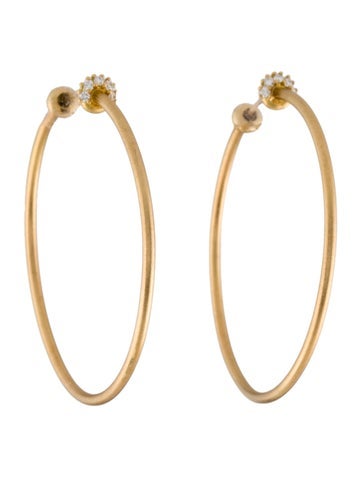 Paul Morelli Hoop 18K Diamond Earrings