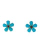 Paul Morelli 18K Turquoise & Ruby Petal Stud Earrings