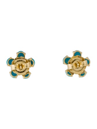 Paul Morelli 18K Turquoise & Ruby Petal Stud Earrings
