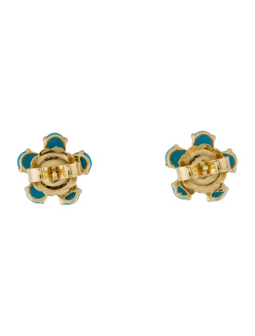 Paul Morelli 18K Turquoise & Ruby Petal Stud Earrings