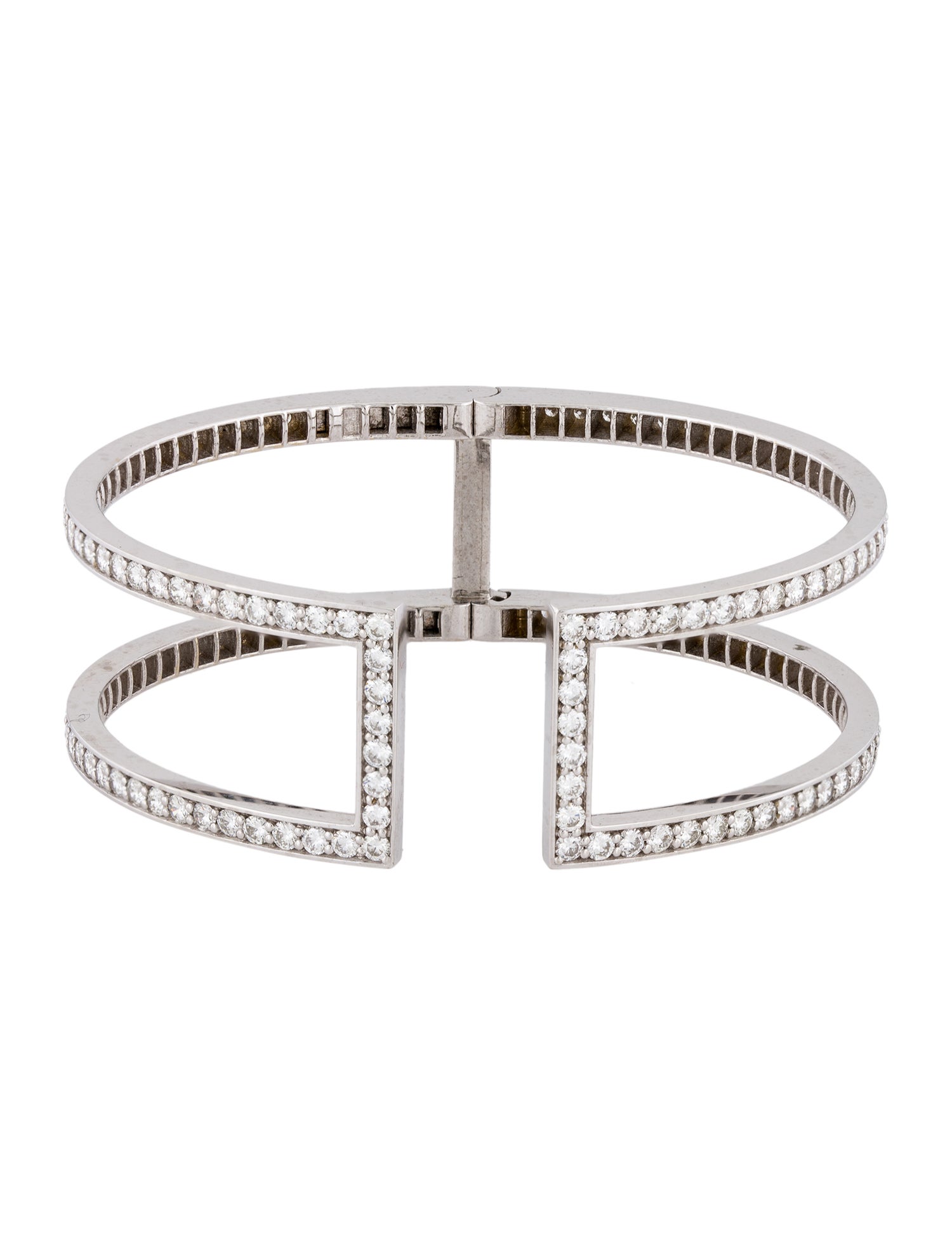 Paul Morelli 18K Diamond Rectangular Pinpoint Cuff Bracelet