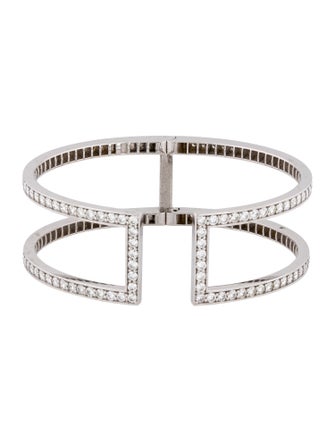 Paul Morelli 18K Diamond Rectangular Pinpoint Cuff Bracelet
