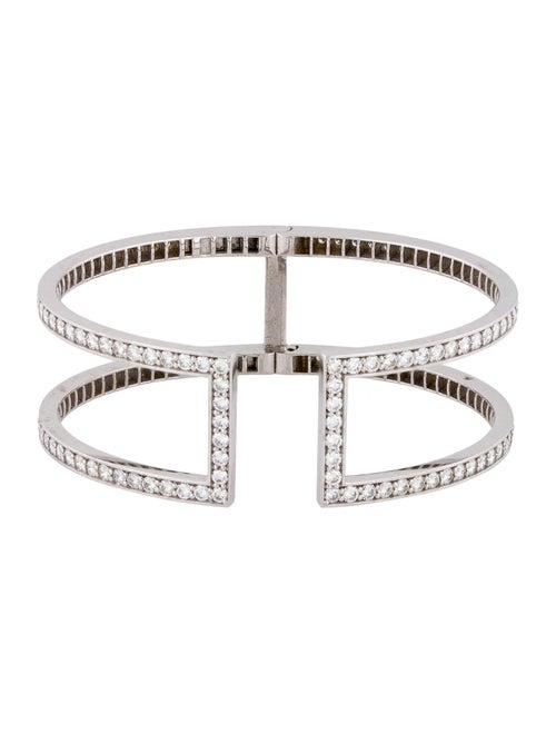 Paul Morelli 18K Diamond Rectangular Pinpoint Cuff Bracelet