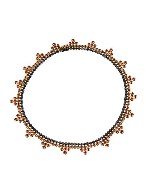 Paul Morelli 18K Ruby & Diamond Choker Necklace