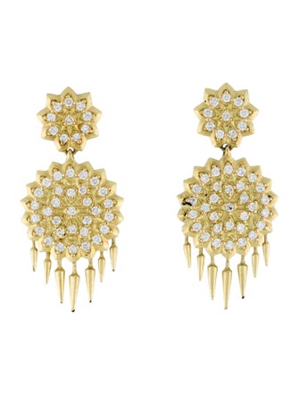 Paul Morelli 18K Diamond Drop Fringed Earrings