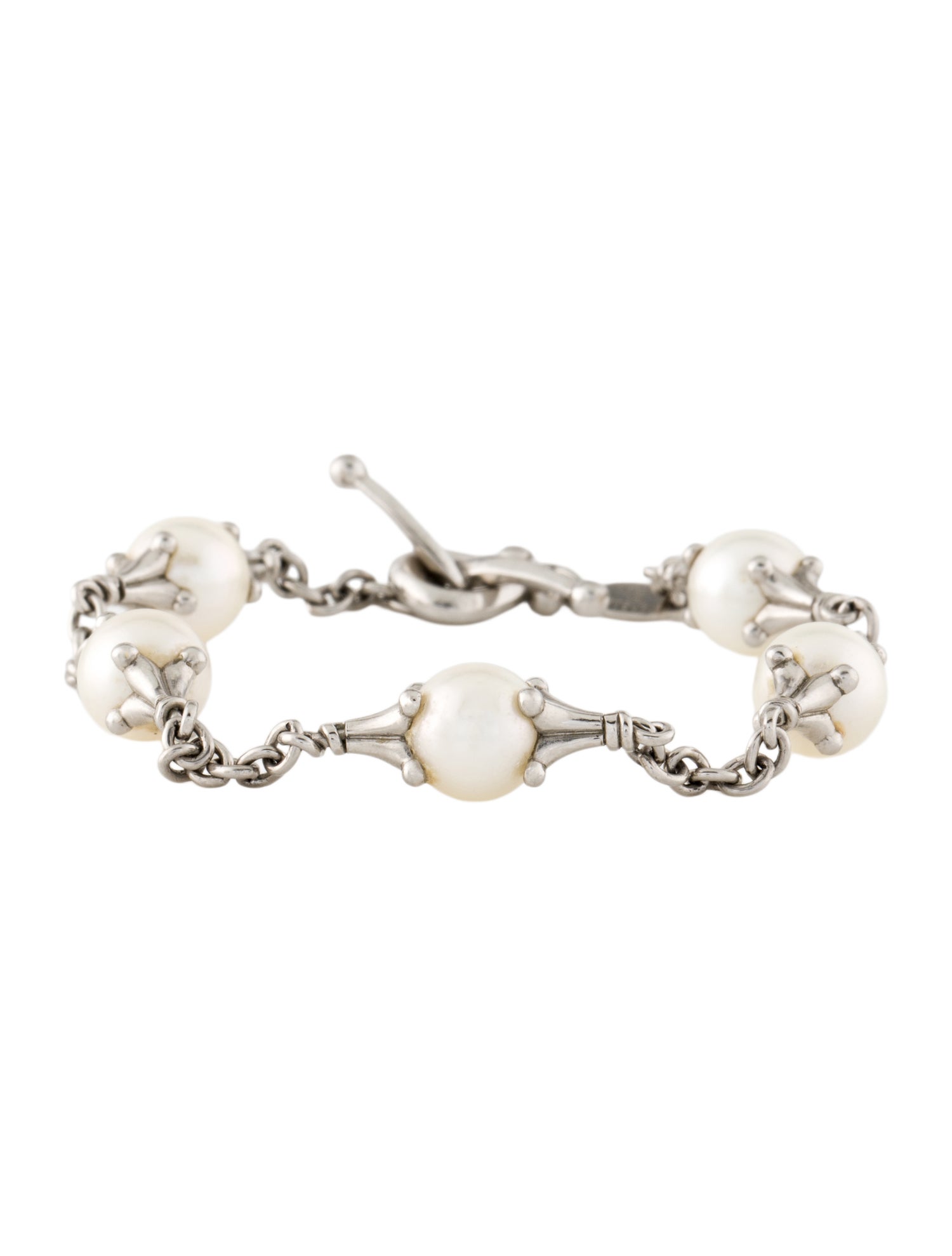 Paul Morelli Platinum Pearl Link Bracelet