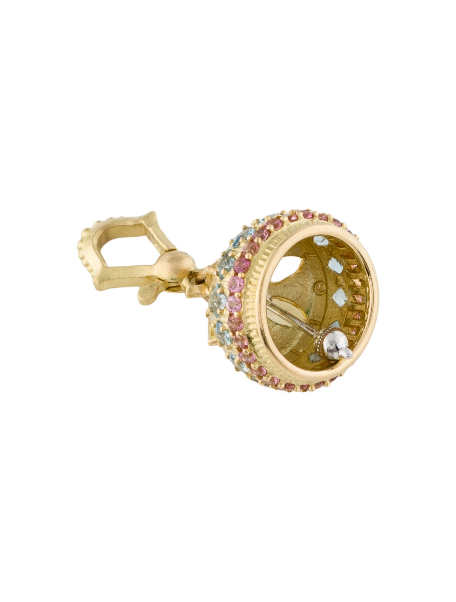 Paul Morelli 18K Heliodor, Aquamarine & Tourmaline Meditation Bell Pendant