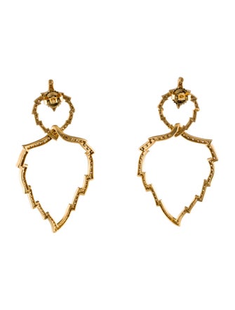 Paul Morelli 18K Diamond Large Aspen Leaf Drop Earrings