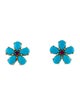 Paul Morelli Ruby & Turquoise Petal Stud Earrings
