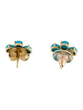 Paul Morelli Ruby & Turquoise Petal Stud Earrings