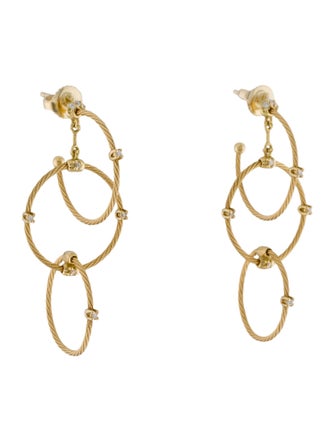 Paul Morelli 18K Diamond Triple Unity Rain Chain Earrings