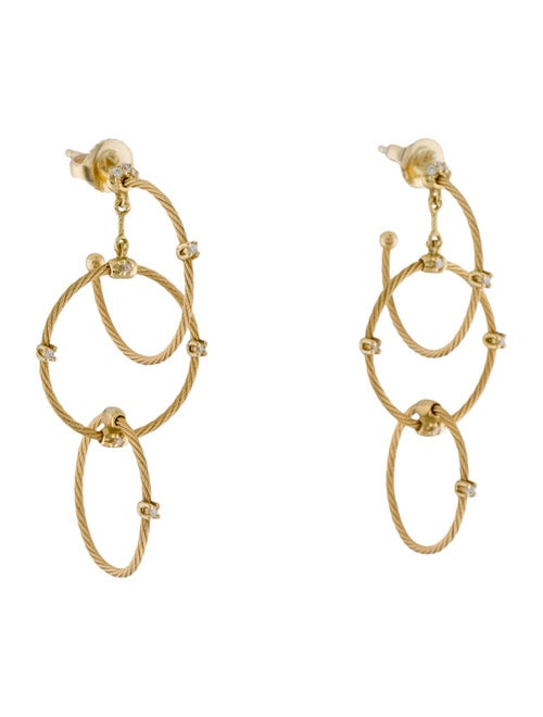 Paul Morelli 18K Diamond Triple Unity Rain Chain Earrings