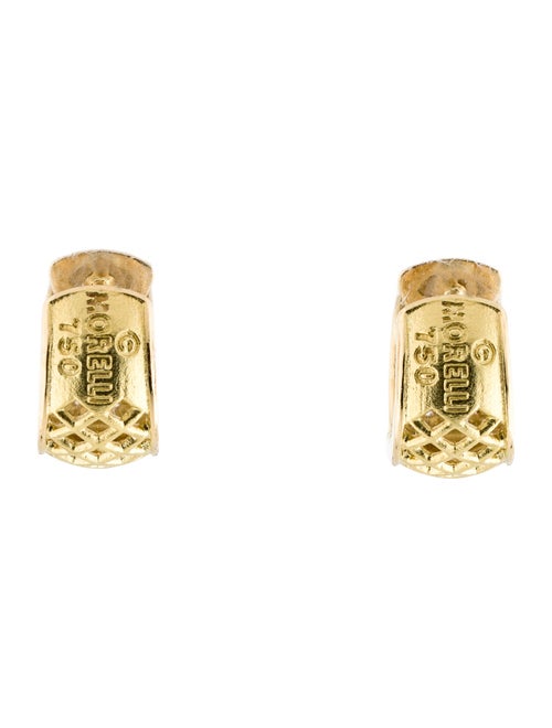 Paul Morelli 18K Diamond Spiral Mesh Huggie Earrings