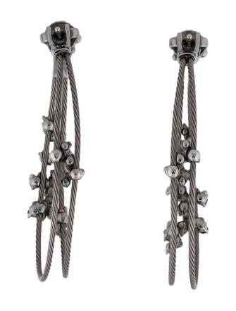 Paul Morelli 18K Diamond Double Unity Confetti Hoop Earrings