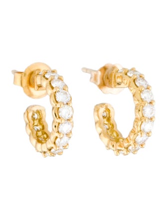 Paul Morelli 18K Diamond Pinpoint Hoop Earrings