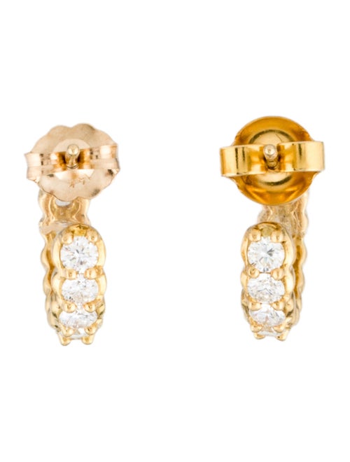 Paul Morelli 18K Diamond Pinpoint Hoop Earrings