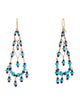 Paul Morelli 18K Turquoise & Ruby Drop Earrings