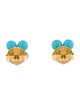 Paul Morelli 18K Turquoise & Diamond Sequence Stud Earrings