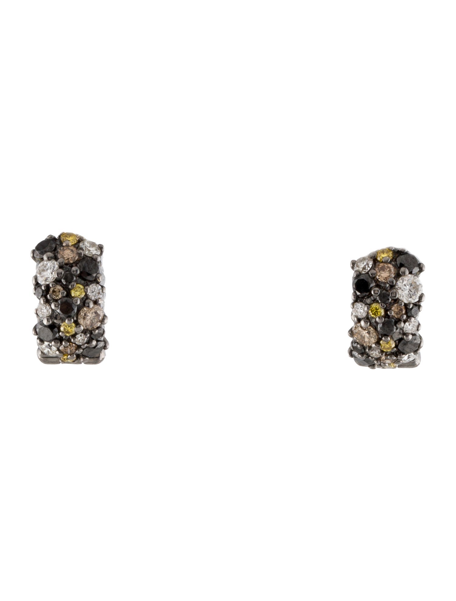 Paul Morelli 18K Diamond Confetti Small Snap Huggie Earrings