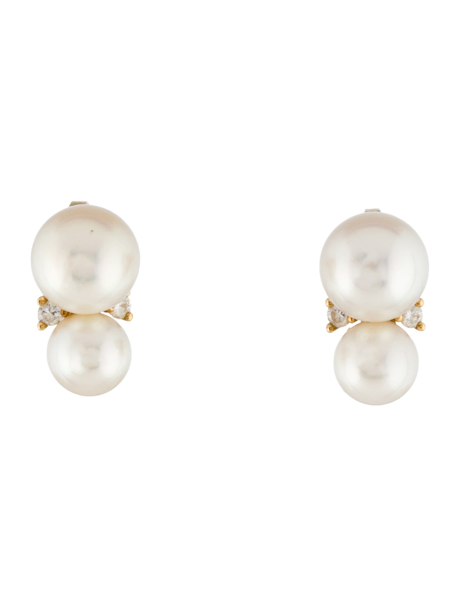 Paul Morelli 18K Pearl & Diamond Stud Earrings