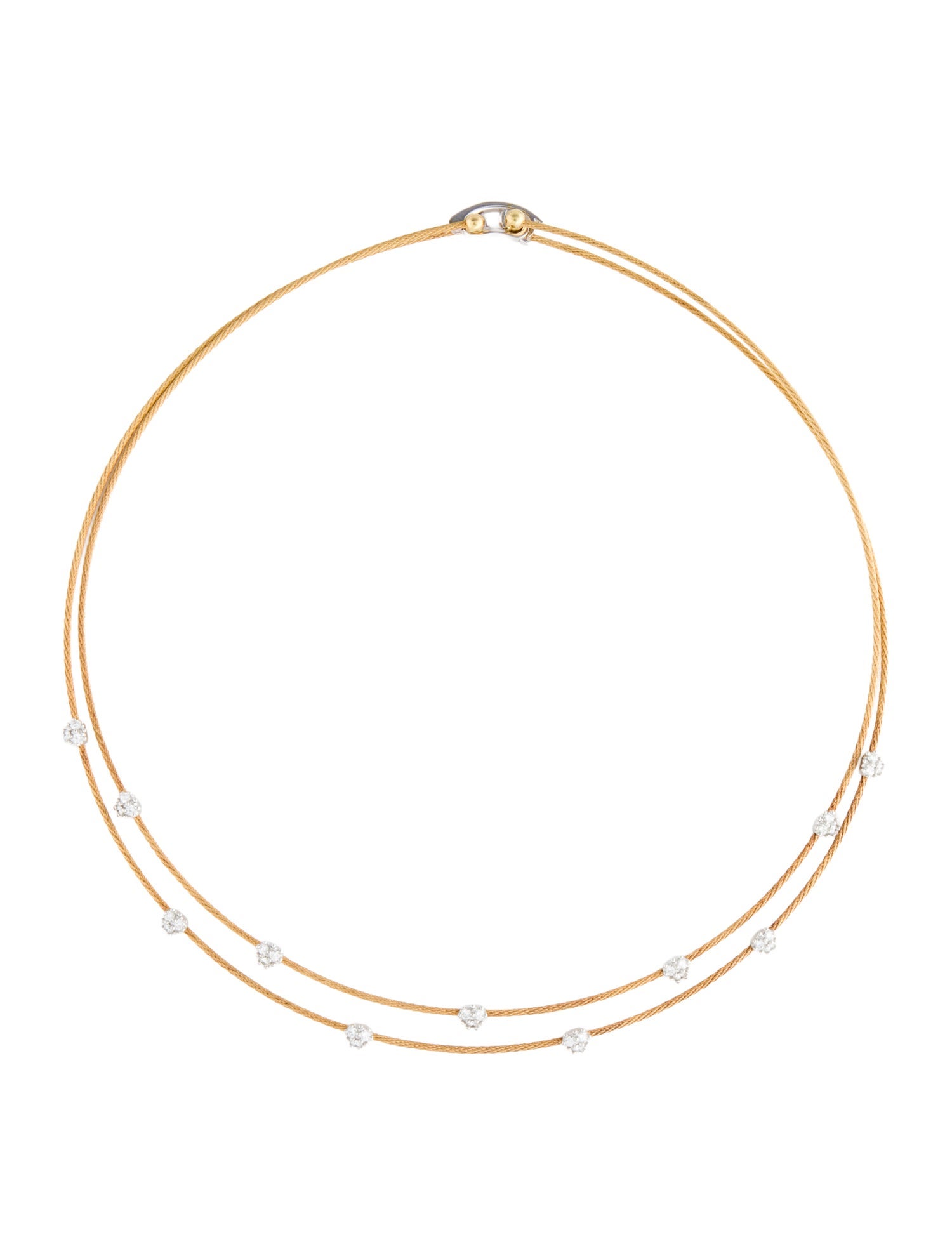 Paul Morelli Diamond Station Double Strand Necklace