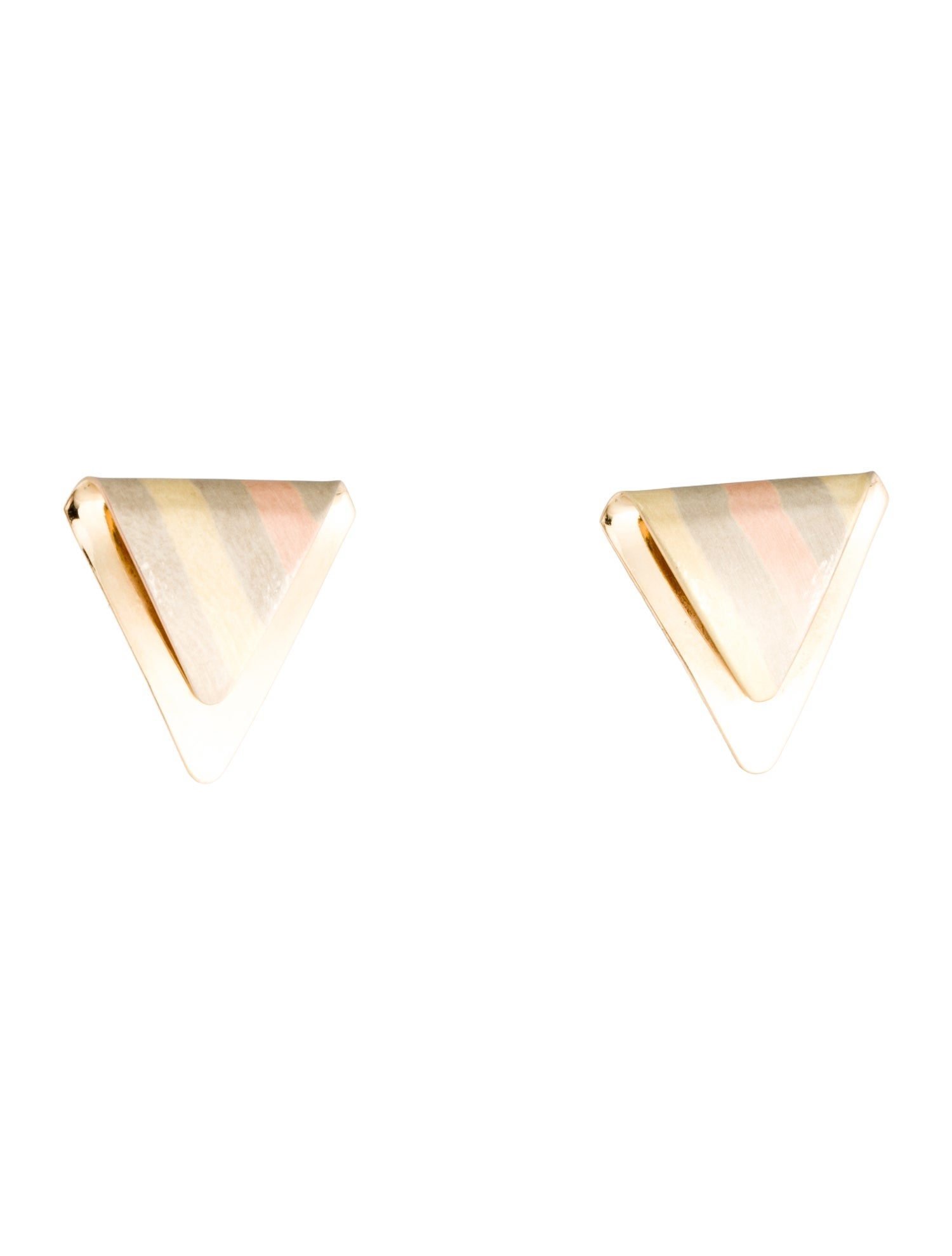Paul Morelli 14K Tri-Color Geometric Stud Earrings