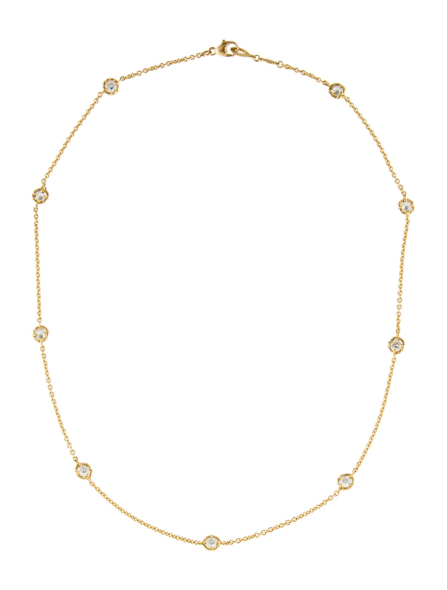 Paul Morelli 18K Diamond Station Necklace