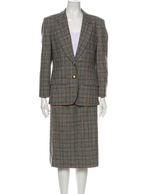Pendleton Virgin Wool Plaid Print Skirt Suit Wool