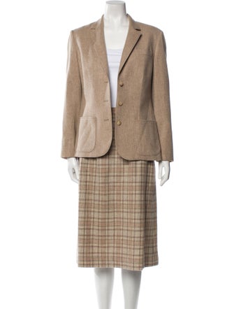 Pendleton Virgin Wool Plaid Print Skirt Suit