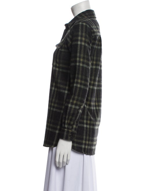 Pendleton Plaid Print Long Sleeve Button-Up Top