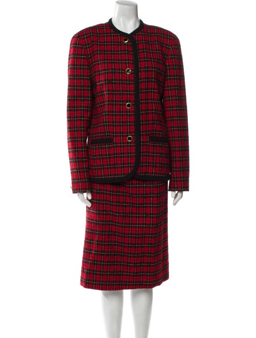 Pendleton Virgin Wool Plaid Print Skirt Set