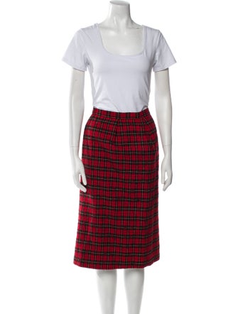 Pendleton Virgin Wool Plaid Print Skirt Set