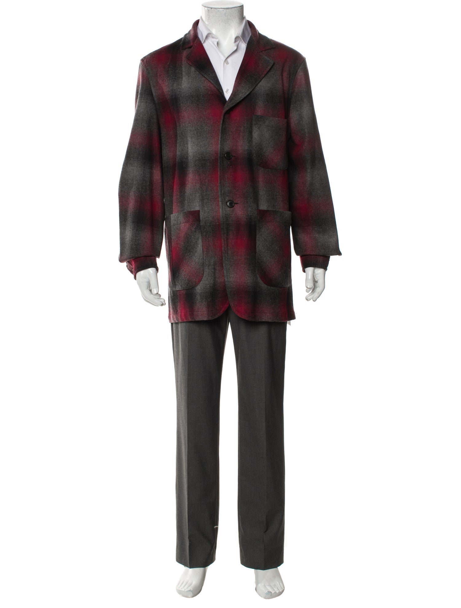 Pendleton Virgin Wool Plaid Print Overcoat