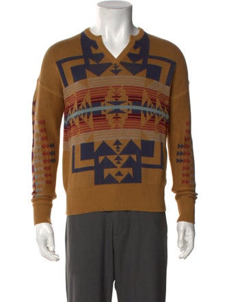Pendleton Printed V-Neck Pullover