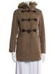 Pendleton Wool Striped Fur Coat