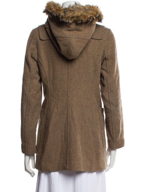 Pendleton Wool Striped Fur Coat