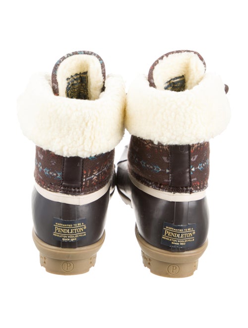 Pendleton Leather Printed Lace-Up Boots