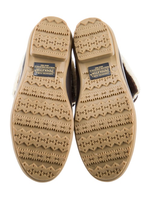 Pendleton Leather Printed Lace-Up Boots