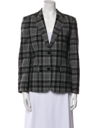 Pendleton Virgin Wool Plaid Print Blazer