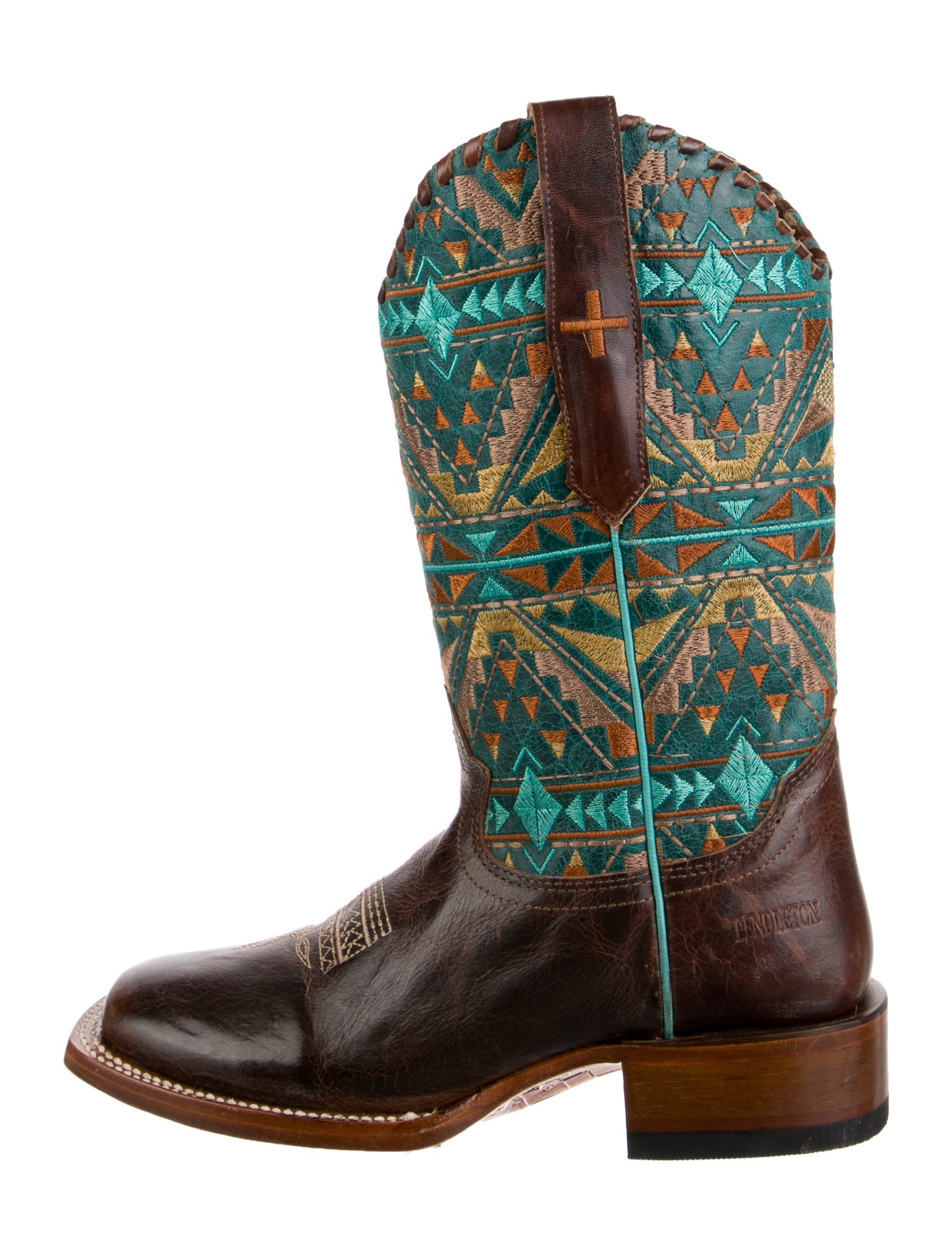 Pendleton Leather Printed Western Boots