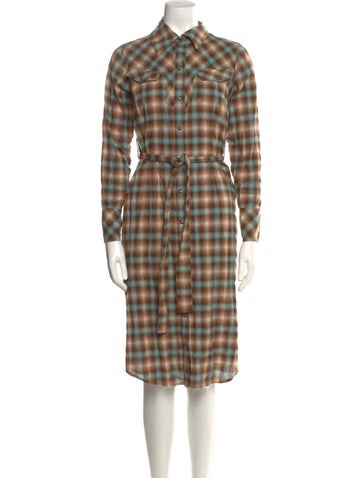 Pendleton Dresses Plaid Print Knee-Length Dress XXS
