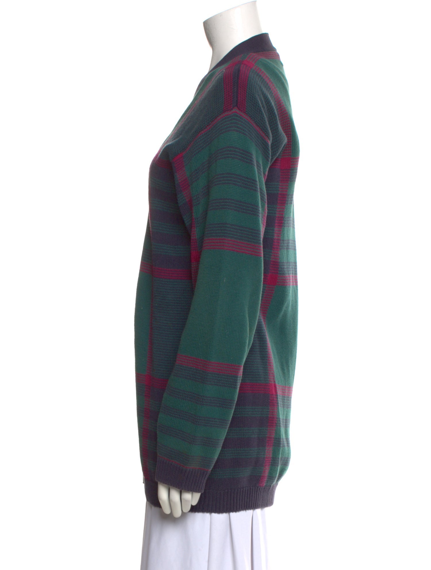 Pendleton Plaid Print V-Neck Sweater
