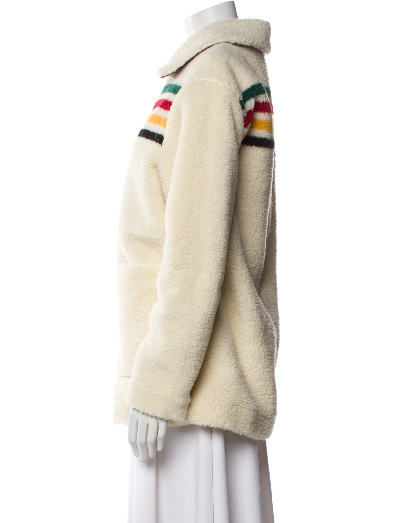 Pendleton Graphic Print Faux Fur Jacket