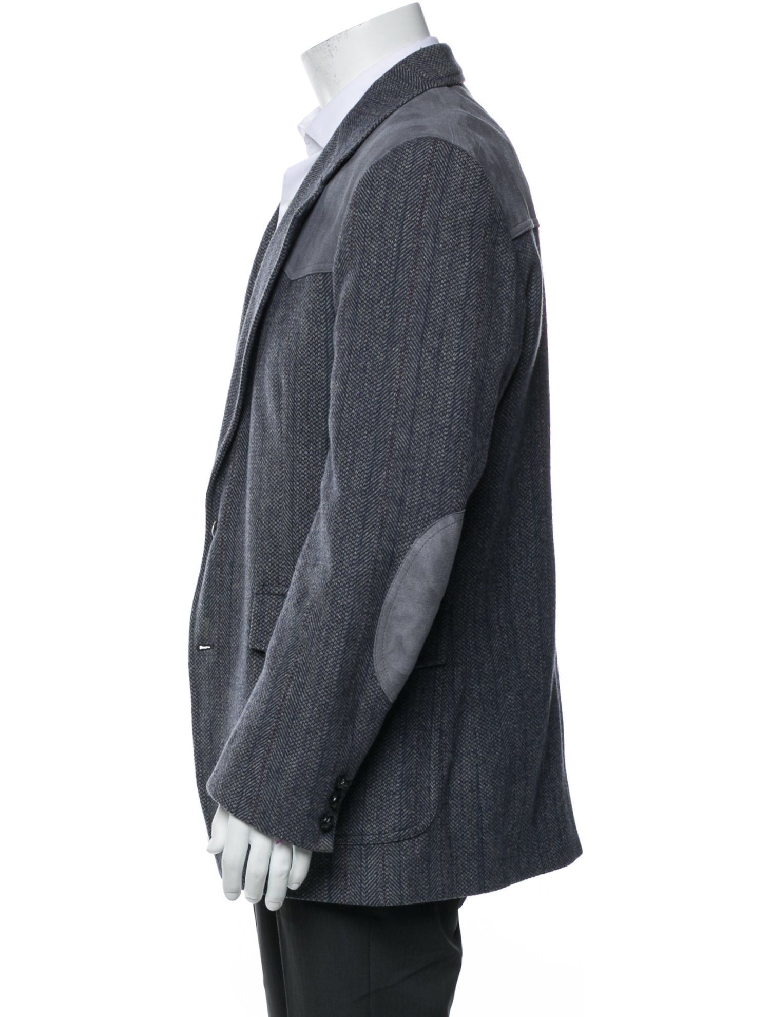 Pendleton Virgin Wool Leather Trim Embellishment Blazer