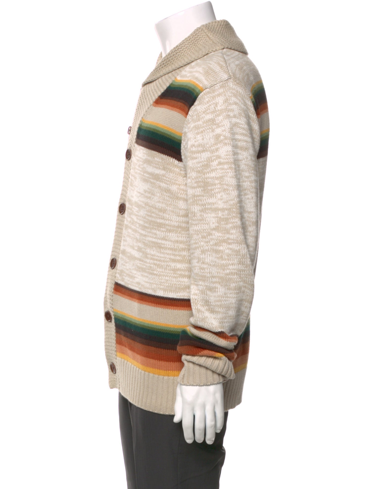 Pendleton Striped Collar Cardigan