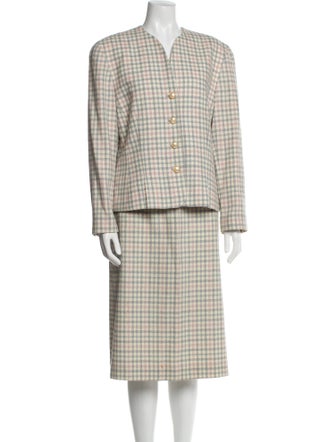 Pendleton Virgin Wool Houndstooth Print Skirt Set