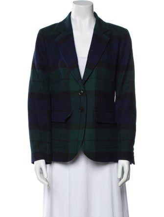 Pendleton Virgin Wool Plaid Print Blazer