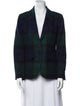 Pendleton Virgin Wool Plaid Print Blazer